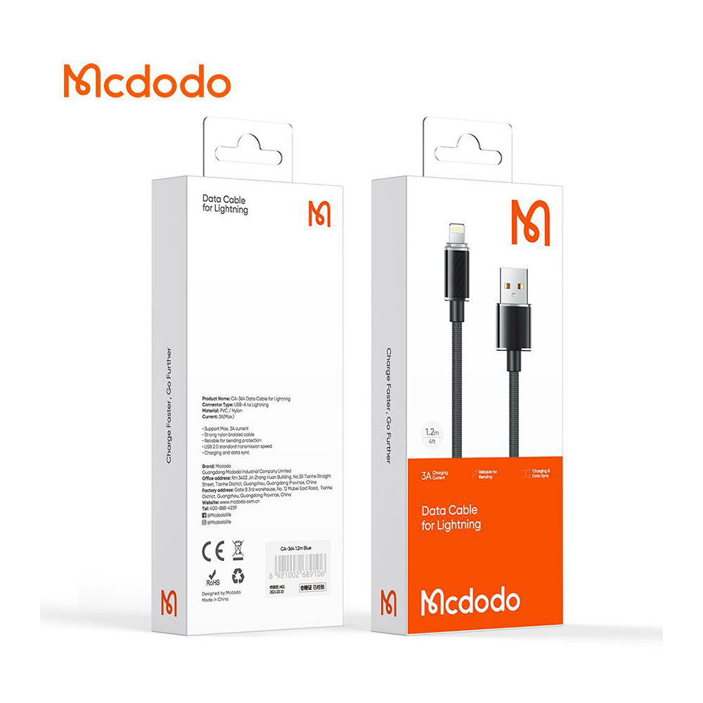 1cable-mcdodo-USB-to-lightning-CA-3640-pitopar-com