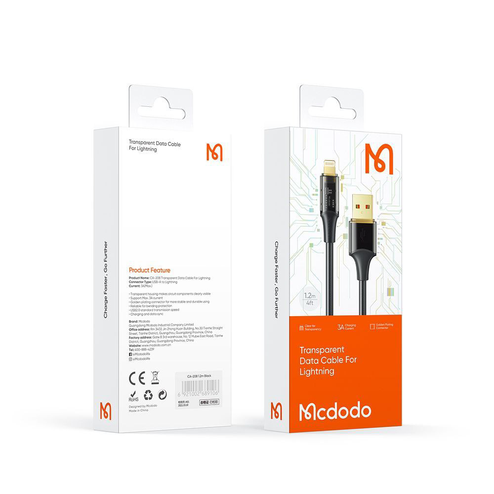 1cable-mcdodo-usb-to-lightning-black-CA-208-pitopar-com