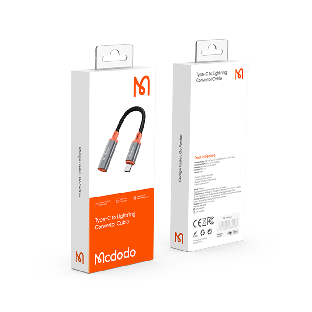 2cable-mcdodo-typeC-to-lightning-CA-1440-pitopar-com